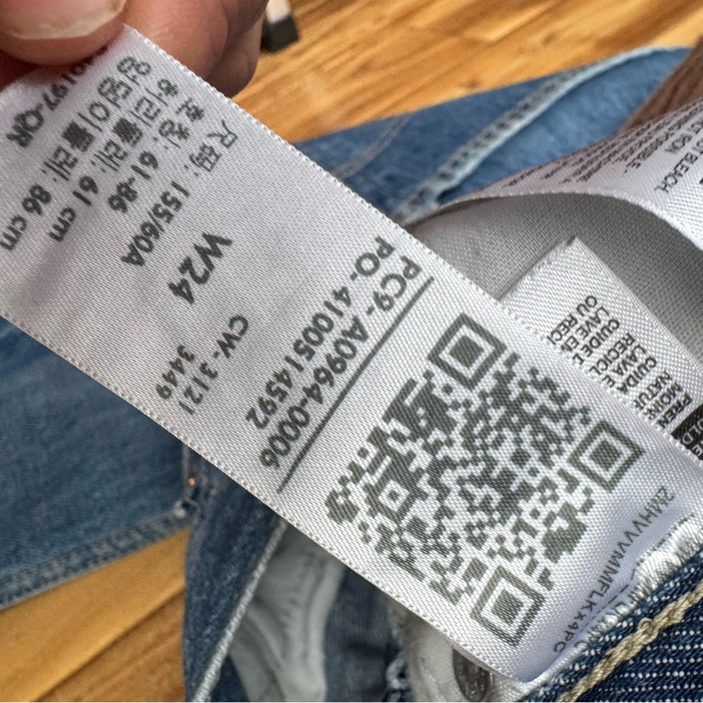 Levi’s Low Pro Straight Size 24 Blue Jeans - Picture 13 of 14